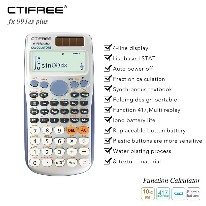 Wissenschaftliche Taschenrechn – Scientific Calculator For Secondary School Bewertung und Preis
